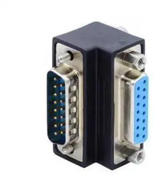 Down 90 Degree Angled DSUB D-subminiature 15pin Male to Female Extension Adapter DB Connector Down 90 Degree Angled DSUB D-subminiature 15pin Male to Female Extension Adapter DB Connector