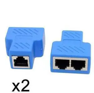 RJ45 Cat6 8P8C STP UTP Plug To Dual RJ45 Splitter Network Ethernet Switcher Adapter Converter with Shield 2pcs RJ45 Cat6 8P8C STP UTP Plug To Dual RJ45 Splitter Network Ethernet Switcher Adapter Converter with Shield 2pcs