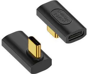 240W PD USB C 90 Degree Male to Female Adapter - 40Gbps, Right Angle Extender for Steam Deck, Thunderbolt 4/3, MacBook, iMac, iPad - 2 Pack 240W PD USB C 90 Degree Male to Female Adapter - 40Gbps, Right Angle Extender for Steam Deck, Thunderbolt 4/3, MacBook, iMac, iPad - 2 Pack