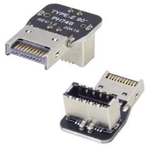2Pack 90 Degree USB 3.2 Front Panel Internal Connector Down-Right Angle Type-E USB 3.1 Female to Male Front Panel Socket Adapter for Type-E Motherboard Extension Data Adapter(Type-E/Down) 2Pack 90 Degree USB 3.2 Front Panel Internal Connector Down-Right Angle Type-E USB 3.1 Female to Male Front Panel Socket Adapter for Type-E Motherboard Extension Data Adapter(Type-E/Down)