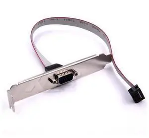 1pcs for Motherboard 9 Pin RS232 DB9 Pin Com Port Ribbon Serial Cable Connector Bracket Female 1pcs for Motherboard 9 Pin RS232 DB9 Pin Com Port Ribbon Serial Cable Connector Bracket Female