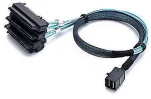 SFF8643 Internal Mini SAS HD to 4 29pin SFF8482 connectors with SAS 15pin Power Port 12GBS Cable 1M SFF8643 Internal Mini SAS HD to 4 29pin SFF8482 connectors with SAS 15pin Power Port 12GBS Cable 1M