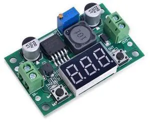 LM2596 DC-DC Buck Converter Voltage Regulator Adjustable 4.0-40V to 1.25-37V 2A Power Supply Module with LED Voltmeter Display LM2596 DC-DC Buck Converter Voltage Regulator Adjustable 4.0-40V to 1.25-37V 2A Power Supply Module with LED Voltmeter Display