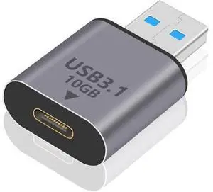 10Gbps USB C to USB Adapter 3.1 Gen 2, (1-Pack) USB C Female to USB Male Adapter Double-Sided SuperSpeed Data Sync & ChargingOTG Converter Connector for Laptop, PC, Power Bank 10Gbps USB C to USB Adapter 3.1 Gen 2, (1-Pack) USB C Female to USB Male Adapter Double-Sided SuperSpeed Data Sync & ChargingOTG Converter Connector for Laptop, PC, Power Bank
