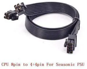 CPU 8pin to 4+4pin Power Supply Cable ATX 12V P4 to P8 for Seasonic KM3 Series X-750 X-850 SS-1050XP3 SS-1200XP3 M12II Evo Series 520 620 650 750 850 Snow Silent 750 1050 FOCUS PLUS Gold SSR-850FX CPU 8pin to 4+4pin Power Supply Cable ATX 12V P4 to P8 for Seasonic KM3 Series X-750 X-850 SS-1050XP3 SS-1200XP3 M12II Evo Series 520 620 650 750 850 Snow Silent 750 1050 FOCUS PLUS Gold SSR-850FX