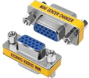 VGA Coupler, 2 Pack VGA SVGA Connector 15 Pin Female to Female Mini Gender Changer Adapter VGA Coupler, 2 Pack VGA SVGA Connector 15 Pin Female to Female Mini Gender Changer Adapter