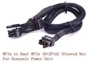 PCIe 8pin to Dual 8Pin (6+2Pin) Power supply Cable Net for KM3 Series X-750 X-850 SS-1050XP3 SS-1200XP3 M12II Evo Series 520 620 650 750 850 Snow Silent 750 1050 FOCUS PLUS Gold SSR-850FX PCIe 8pin to Dual 8Pin (6+2Pin) Power supply Cable Net for KM3 Series X-750 X-850 SS-1050XP3 SS-1200XP3 M12II Evo Series 520 620 650 750 850 Snow Silent 750 1050 FOCUS PLUS Gold SSR-850FX