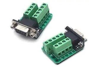 DB9 DSUB 9 Pin Male and Female Adapter RS232 to Terminal Board Signal Module DB9 DSUB 9 Pin Male and Female Adapter RS232 to Terminal Board Signal Module
