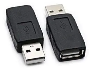 2 Pack USB 2.0 AF/AM Adapter Type A Female to USB A Male Adapter Connector Converter Plug 2 Pack USB 2.0 AF/AM Adapter Type A Female to USB A Male Adapter Connector Converter Plug