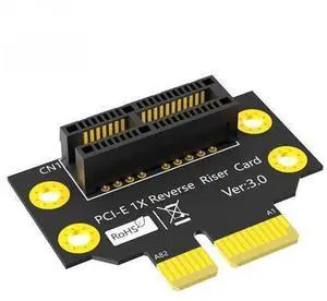 PCI-e 1X 3.0 90 Degree Reverse Male to Female Riser Card for 1U Server (Installation Direction Towards CPU) (Height: 32cm) PCI-e 1X 3.0 90 Degree Reverse Male to Female Riser Card for 1U Server (Installation Direction Towards CPU) (Height: 32cm)