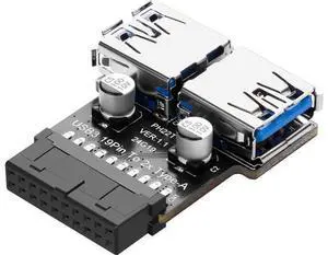 USB 3.0 Front Panel Header USB 3.0 19/20Pin to Dual USB A Motherboard Header Adapter 19Pin Female to Double USB Type A Female Front Connector Converter USB 3.0 Front Panel Header USB 3.0 19/20Pin to Dual USB A Motherboard Header Adapter 19Pin Female to Double USB Type A Female Front Connector Converter