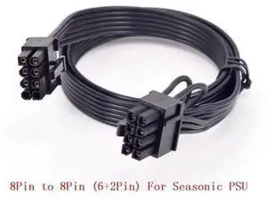 PCIe 8pin to 8pin (6+2Pin) Power Supply Cable GPU For Seasonic PSU KM3 Series X-750 X-850 SS-1050XP3 SS-1200XP3 M12II Evo Series 520 620 650 750 850 Snow Silent 750 1050 FOCUS PLUS Gold SSR-850FX PCIe 8pin to 8pin (6+2Pin) Power Supply Cable GPU For Seasonic PSU KM3 Series X-750 X-850 SS-1050XP3 SS-1200XP3 M12II Evo Series 520 620 650 750 850 Snow Silent 750 1050 FOCUS PLUS Gold SSR-850FX