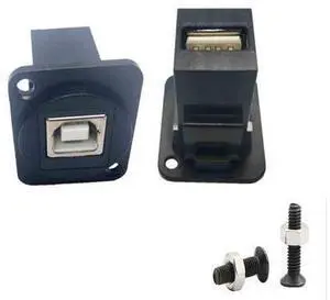 USB 2.0 D Panel Mount Connector USB B to USB A Adapter Solderless Socket Female to Female Converter Data Transfer for Audio Video Optoelectronic Network USB 2.0 D Panel Mount Connector USB B to USB A Adapter Solderless Socket Female to Female Converter Data Transfer for Audio Video Optoelectronic Network