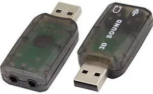 External 5.1 USB Stereo Sound Card USB 2.0 to 3D Audio Sound Card Adapter Virtual 5.1 Channel for Windows and Mac, PC, Notebook with 3.5mm Headphone and Microphone - 2 Pack/Black External 5.1 USB Stereo Sound Card USB 2.0 to 3D Audio Sound Card Adapter Virtual 5.1 Channel for Windows and Mac, PC, Notebook with 3.5mm Headphone and Microphone - 2 Pack/Black