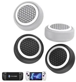 IINE Thumb Grip Caps for Steam Deck/ROG Ally, 4pcs Soft Silicone Thumbstick Grip Cover, Joystick Cap Analog Stick Cover Compatible with ROG Ally IINE Thumb Grip Caps for Steam Deck/ROG Ally, 4pcs Soft Silicone Thumbstick Grip Cover, Joystick Cap Analog Stick Cover Compatible with ROG Ally