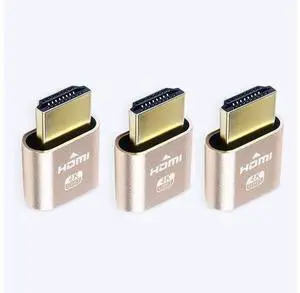 HDMI Dummy Plug 4K Display Emulator Compatible with Windows Mac OSX Linux (fit-Headless, 3 Pack) HDMI Dummy Plug 4K Display Emulator Compatible with Windows Mac OSX Linux (fit-Headless, 3 Pack)