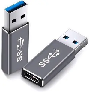 Electop Updated USB 3.1 GEN 2 Male to Type C Female Adapter (2 Pack) Support Double Sides 10Gbps Charging & Data Transfer USB A to USB C 3.1 Converter(Space Gery) Electop Updated USB 3.1 GEN 2 Male to Type C Female Adapter (2 Pack) Support Double Sides 10Gbps Charging & Data Transfer USB A to USB C 3.1 Converter(Space Gery)
