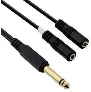 1/4" to 1/8" TRS/TRRS Adapter 6.35mm Male to 3.5mm Female Stereo Audio Cable Y-Splitter Adapter for Amplifiers, Guitars, Pianos, Home Theater Equipment Etc. 1/4" to 1/8" TRS/TRRS Adapter 6.35mm Male to 3.5mm Female Stereo Audio Cable Y-Splitter Adapter for Amplifiers, Guitars, Pianos, Home Theater Equipment Etc.