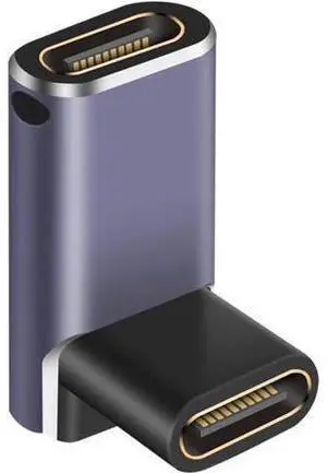 240W USB C Coupler Female to Female, 40Gbps USB C Coupler, 90 Degree L Shape Type C Extender Support 8K Video Output for MacBook, ipad, Thunbderbolt 4/3 240W USB C Coupler Female to Female, 40Gbps USB C Coupler, 90 Degree L Shape Type C Extender Support 8K Video Output for MacBook, ipad, Thunbderbolt 4/3