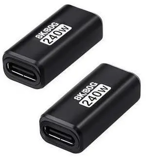 80Gbps USB C Female to Female Adapter (240W Fast Charging and 8K@60Hz Video) USB C Coupler Bidirectional Converter for iPad, MacBook,Thunderbolt 5/4 and Type-C Devices (2Pack) 80Gbps USB C Female to Female Adapter (240W Fast Charging and 8K@60Hz Video) USB C Coupler Bidirectional Converter for iPad, MacBook,Thunderbolt 5/4 and Type-C Devices (2Pack)