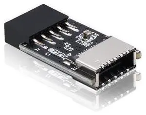 USB2.0 Internal Header (9-Pin) to USB3.1/3.2 Type-C (20-Pin) A-Key Front Panel 180 Degrees Adapter, Extend USB Type E Ports to PCs Front Panel USB Ports USB2.0 Internal Header (9-Pin) to USB3.1/3.2 Type-C (20-Pin) A-Key Front Panel 180 Degrees Adapter, Extend USB Type E Ports to PCs Front Panel USB Ports