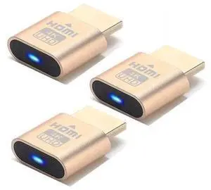 HDMI Dummy Plug 4K High Resolution Virtual Monitor Display Emulator New Generation Headless Display Adapter Compatible with Windows Mac OSX Linux, 3Pack HDMI Dummy Plug 4K High Resolution Virtual Monitor Display Emulator New Generation Headless Display Adapter Compatible with Windows Mac OSX Linux, 3Pack