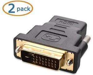 2-Pack HDMI to DVI Adapter (DVI to HDMI Adapter) 2-Pack HDMI to DVI Adapter (DVI to HDMI Adapter)