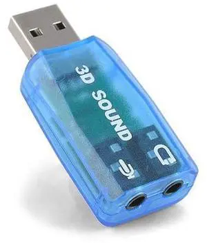 USB 3D Sound Card, 5.1 USB External Stereo Sound Card with 3.5mm Headphone and Microphone Jack Converter for Windows, Mac, Linux, PC, Laptop, Desktop (Blue) USB 3D Sound Card, 5.1 USB External Stereo Sound Card with 3.5mm Headphone and Microphone Jack Converter for Windows, Mac, Linux, PC, Laptop, Desktop (Blue)