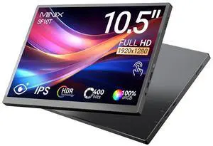 MINIX 10.5" Touch Portable Monitor,1920×1280 FHD 219PPI 15:10 IPS,100% sRGB 74% DCI-P3, 10-Point Capacitive Touch,Dual Full-Function USB-C ,Magnetic Adjustable Stand 75mm VESA Mount for Laptop/Switch MINIX 10.5" Touch Portable Monitor,1920×1280 FHD 219PPI 15:10 IPS,100% sRGB 74% DCI-P3, 10-Point Capacitive Touch,Dual Full-Function USB-C ,Magnetic Adjustable Stand 75mm VESA Mount for Laptop/Switch