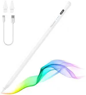 Tronsmart Stylus Pen 25 Mins Full Charge 9.5H Working Time, Magnetic Adsorption, Tilt Sensitivity & Palm Rejection, 13.5g Aluminum Alloy POM Tip, Compatible with 2018+ iPad Pro/Air/Mini, White Tronsmart Stylus Pen 25 Mins Full Charge 9.5H Working Time, Magnetic Adsorption, Tilt Sensitivity & Palm Rejection, 13.5g Aluminum Alloy POM Tip, Compatible with 2018+ iPad Pro/Air/Mini, White