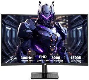 TITAN ARMY 27 inch 1500R 300Hz 1080P FHD VA Curved Gaming Monitor with AMD FreeSync Sync,4000:1 High Contrast,99% sRGB 93% DCI-P3, HDR10 PC Monitor 1 ms,Dual DP 1.4 + Dual HDMI 2.0, PIP/PBP,VESA Mount TITAN ARMY 27 inch 1500R 300Hz 1080P FHD VA Curved Gaming Monitor with AMD FreeSync Sync,4000:1 High Contrast,99% sRGB 93% DCI-P3, HDR10 PC Monitor 1 ms,Dual DP 1.4 + Dual HDMI 2.0, PIP/PBP,VESA Mount
