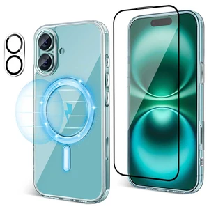 3INUS S61 2-in-1 Hardness Screen Protector for iPhone 16 6.1" Magnetic Case and 9H , Compatible with Magsafe, Shockproof - Crystal Clear Not Yellowing 3INUS S61 2-in-1 Hardness Screen Protector for iPhone 16 6.1" Magnetic Case and 9H , Compatible with Magsafe, Shockproof - Crystal Clear Not Yellowing