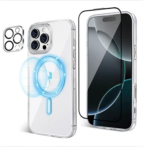 3INUS S62 Hardness Screen Protector 2-in-1 for iPhone 16 Pro 6.3" Magnetic Case and 9H , Ultimate ProtectionCompatible with Magsafe, Shockproof - Crystal Clear Not Yellowing 3INUS S62 Hardness Screen Protector 2-in-1 for iPhone 16 Pro 6.3" Magnetic Case and 9H , Ultimate ProtectionCompatible with Magsafe, Shockproof - Crystal Clear Not Yellowing