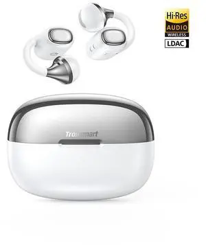 Tronsmart Open Ear Wireless Headphones,Clip On Ear buds, Hi-Res LDAC Bluetooth 6.0 Clip-On Headphones 32H Playtime, Secure Fit Sports Earbuds with Mic, Dual Device Connection for Running WorkoutWhite Tronsmart Open Ear Wireless Headphones,Clip On Ear buds, Hi-Res LDAC Bluetooth 6.0 Clip-On Headphones 32H Playtime, Secure Fit Sports Earbuds with Mic, Dual Device Connection for Running WorkoutWhite