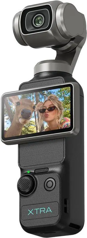 XTRA Muse Pocket Creator Came, 1'' CMOS Gimbal Camera, 4K/120fps Videos Camera with 3-Axis Gimbal,High-Speed Focusing,Face/Object Tracking, Mic Included for Clear Sound,Rotatable 2'' Touchscreen-Black XTRA Muse Pocket Creator Came, 1'' CMOS Gimbal Camera, 4K/120fps Videos Camera with 3-Axis Gimbal,High-Speed Focusing,Face/Object Tracking, Mic Included for Clear Sound,Rotatable 2'' Touchscreen-Black