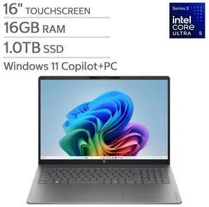 HP OmniBook 5 16" Touchscreen Laptop - Intel Core Ultra 5 Series 3 Processor - Copilot+ PC - 2K (1920 x 1200) - 16GB Memory - 1TB SSD - Windows 11 Home HP OmniBook 5 16" Touchscreen Laptop - Intel Core Ultra 5 Series 3 Processor - Copilot+ PC - 2K (1920 x 1200) - 16GB Memory - 1TB SSD - Windows 11 Home