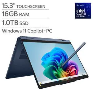 Lenovo IdeaPad 5i 2-in-1 15.3" Touchscreen Copilot+PC - Core Ultra 7 355 - WUXGA (1920 x 1200) - 16GB RAM - 1TB SSD - Windows 11 Home Lenovo IdeaPad 5i 2-in-1 15.3" Touchscreen Copilot+PC - Core Ultra 7 355 - WUXGA (1920 x 1200) - 16GB RAM - 1TB SSD - Windows 11 Home