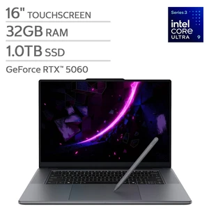 Lenovo Pro 9i Aura - 16" 3.2K 120Hz OLED (2560x1600) Touchscreen, Intel Core Ultra 9 386H Series 3 Processor, 32GB RAM, 1TB SSD, GeForce RTX 5060, Wi-Fi 7, Win 11 Home with Copilot+, Lenovo Pen Gen 2 Lenovo Pro 9i Aura - 16" 3.2K 120Hz OLED (2560x1600) Touchscreen, Intel Core Ultra 9 386H Series 3 Processor, 32GB RAM, 1TB SSD, GeForce RTX 5060, Wi-Fi 7, Win 11 Home with Copilot+, Lenovo Pen Gen 2