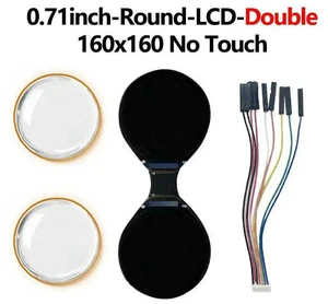 AJMRTC Double EYE 0.71 Inch Round LCD Display Screen, Small Circular LCD Module for Raspberry Pi, ESP32, Pico, STM32, Dual Eye Mini Round Display Panel AJMRTC Double EYE 0.71 Inch Round LCD Display Screen, Small Circular LCD Module for Raspberry Pi, ESP32, Pico, STM32, Dual Eye Mini Round Display Panel