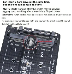 AJMRTC Dual M.2 to SATA3.0 Adapter, 2 Port NGFF M.2 B Key to SATA 3.0 6Gbps Converter Card, M.2 SATA Protocol SSD Expansion Board, Supports Two M.2 B Key SATA SSDs AJMRTC Dual M.2 to SATA3.0 Adapter, 2 Port NGFF M.2 B Key to SATA 3.0 6Gbps Converter Card, M.2 SATA Protocol SSD Expansion Board, Supports Two M.2 B Key SATA SSDs