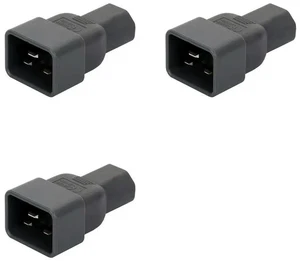 AJMRTC 3 Pack Beige IEC 320 C20 Male to C13 Female AC Power Adapter, 16A C20 to 10A C13 Power Converter Connector, IEC C20 to C13 AC Adapter for Server, PDU, UPS and Industrial Power Equipment AJMRTC 3 Pack Beige IEC 320 C20 Male to C13 Female AC Power Adapter, 16A C20 to 10A C13 Power Converter Connector, IEC C20 to C13 AC Adapter for Server, PDU, UPS and Industrial Power Equipment