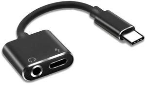 AJMRTC Premium-Select Black 2 in 1 Type-C to 3.5mm Headphone Jack Adapter, USB-C to 3.5mm Audio Connector with Charging Port, Dual Function Type C Audio Charger Splitter for Smartphones and Tablets AJMRTC Premium-Select Black 2 in 1 Type-C to 3.5mm Headphone Jack Adapter, USB-C to 3.5mm Audio Connector with Charging Port, Dual Function Type C Audio Charger Splitter for Smartphones and Tablets