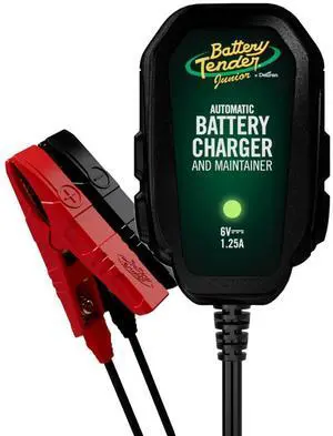 Junior 6V, 1.25 AMP Battery Charger and Maintainer: Fully Automatic 6V Automotive Battery Charger for Cars, Motorcycle, ATVs, and More - 022-0196 Junior 6V, 1.25 AMP Battery Charger and Maintainer: Fully Automatic 6V Automotive Battery Charger for Cars, Motorcycle, ATVs, and More - 022-0196