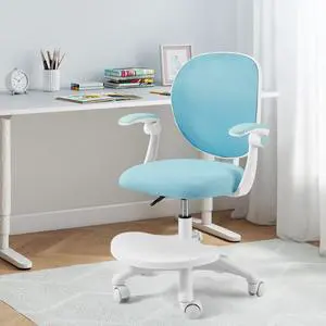 Kids Desk Chair,Ergonomic Study Chairs with Adjustable Height,Breathable Mesh Removable,Non-Slip Footrests,Suitable for Children Aged 5-12 Years Old,Blue Kids Desk Chair,Ergonomic Study Chairs with Adjustable Height,Breathable Mesh Removable,Non-Slip Footrests,Suitable for Children Aged 5-12 Years Old,Blue