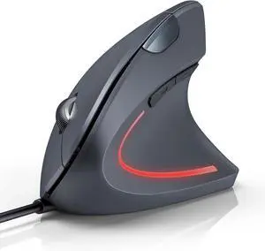 Wired Mouse, 6400 DPI Ergonomic Mouse 6 Buttons Silent Mice 4 Adjustable DPI Vertical Mouse Compatible with Windows/Chrome/Laptop/Computer Wired Mouse, 6400 DPI Ergonomic Mouse 6 Buttons Silent Mice 4 Adjustable DPI Vertical Mouse Compatible with Windows/Chrome/Laptop/Computer