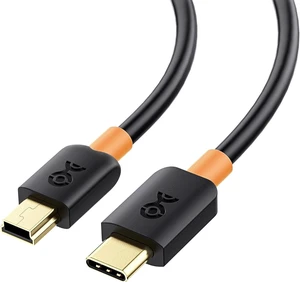 Mini USB to USB C Cable - 6.6ft 480Mbps Data 15W Charging USBC to MiniUSB Cable for Game Controller Camera GPS Dash Cam Black Mini USB to USB C Cable - 6.6ft 480Mbps Data 15W Charging USBC to MiniUSB Cable for Game Controller Camera GPS Dash Cam Black