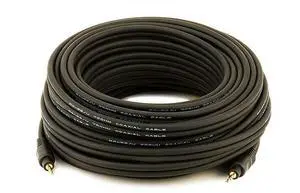 Premium 3.5mm Male to 3.5mm Male Stereo Audio Cable - 22AWG Gold Plated 50 Feet Black Premium 3.5mm Male to 3.5mm Male Stereo Audio Cable - 22AWG Gold Plated 50 Feet Black