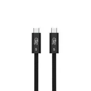 80Gbps Compatible with Thunderbolt 5 Cable Bandwidth up to 120Gbps 16K/Dual 8K Display and 240W Charging 3.3ft USB C to USB C Cable Compatible with Thunderbolt 4/5 80Gbps Compatible with Thunderbolt 5 Cable Bandwidth up to 120Gbps 16K/Dual 8K Display and 240W Charging 3.3ft USB C to USB C Cable Compatible with Thunderbolt 4/5