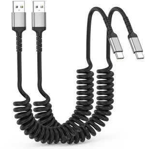Car Carplay Cable 2Pack 3ft Coiled USB A to USB C Cable for Android Auto CarPlay USB C Car Cable Fast Charging for iPhone 17 16 15 Galaxy S25 S24 S23 USB C Cable Coiled Car Carplay Cable 2Pack 3ft Coiled USB A to USB C Cable for Android Auto CarPlay USB C Car Cable Fast Charging for iPhone 17 16 15 Galaxy S25 S24 S23 USB C Cable Coiled
