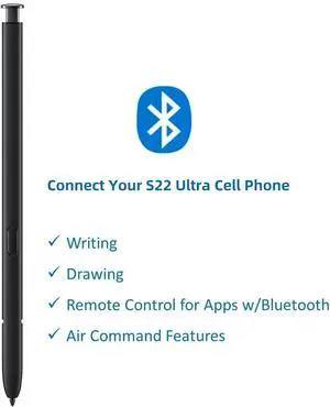 S22 Ultra Pen (withBluetooth) Replacement for Galaxy S22 Ultra S Pen S22 Ultra Stylus (4096 Pressure Sensor) + Replacement Tips/Nibs (Black) S22 Ultra Pen (withBluetooth) Replacement for Galaxy S22 Ultra S Pen S22 Ultra Stylus (4096 Pressure Sensor) + Replacement Tips/Nibs (Black)